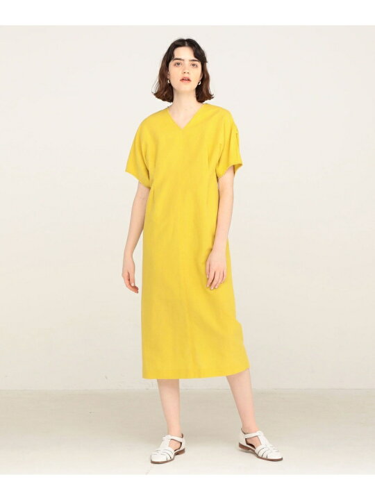 楽天市場】【SALE／70%OFF】リネンコットンムーブ Vネックワンピース  