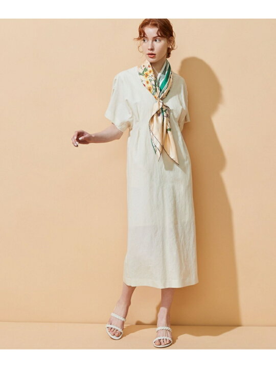 楽天市場】【SALE／70%OFF】リネンコットンムーブ Vネックワンピース  