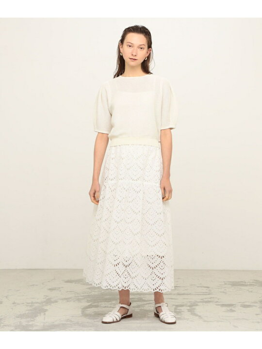 楽天市場】【SALE／40%OFF】パールメッシュコンビ 2-wayクルーネック 