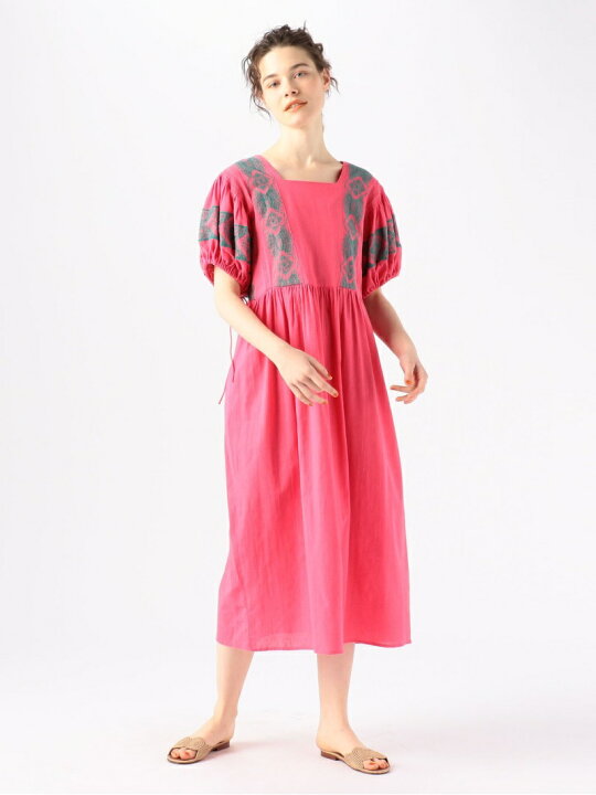 楽天市場】【SALE／30%OFF】EMBROIDERY ボリュームスリーブワンピース  