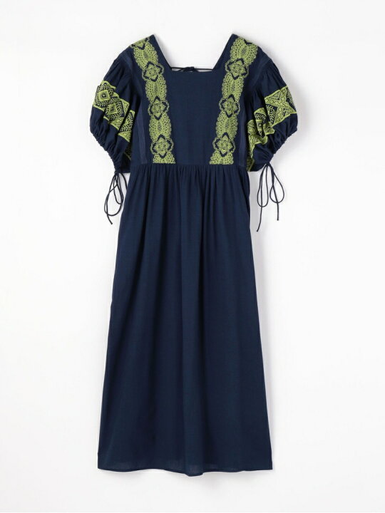 楽天市場】【SALE／30%OFF】EMBROIDERY ボリュームスリーブワンピース  