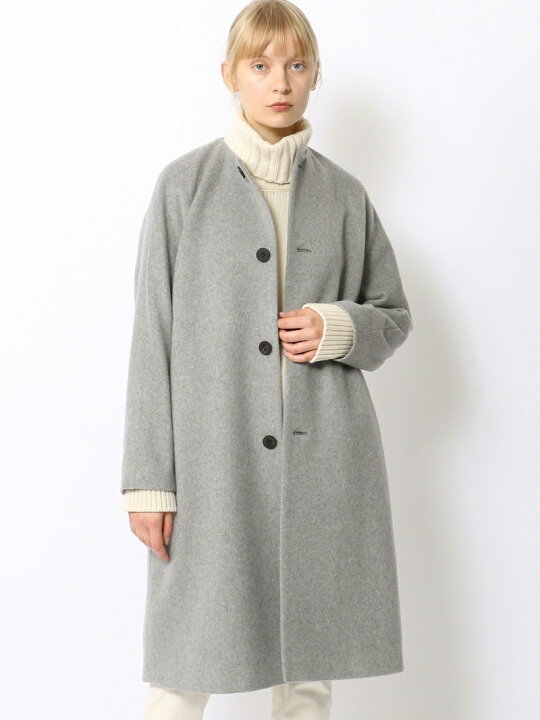 楽天市場】【SALE／40%OFF】カシミヤビーバー ノーカラーコート  