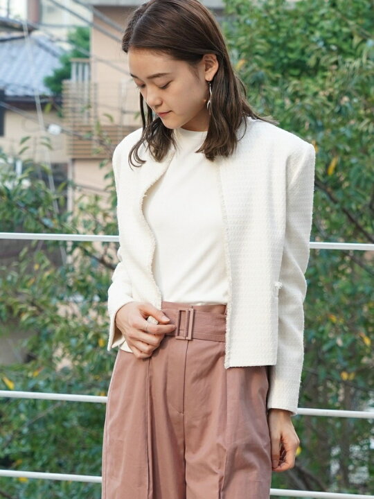 楽天市場】【SALE／30%OFF】ルレックスツイード ノーカラージャケット 