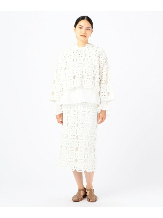 楽天市場】【SALE／40%OFF】スクエアモチーフエンブロイダリー クルー 
