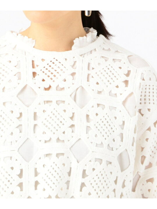 新品トゥモローランドスクエアモチーフエンブロイダリープルオーバー  