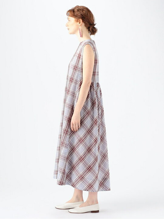 楽天市場】【SALE／40%OFF】コットンボイルプラッド バックギャザー  