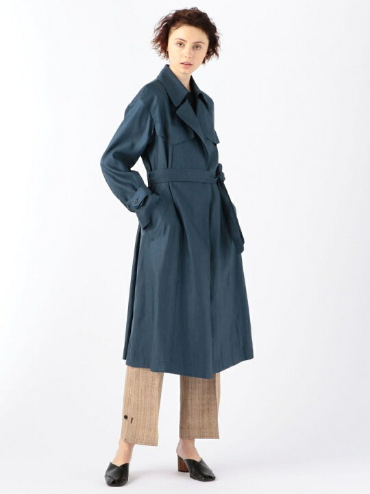 楽天市場】【SALE／50%OFF】リネンナイロンツイル トレンチコート DES 