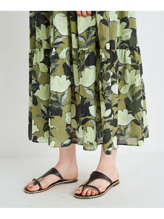 楽天市場】【SALE／40%OFF】マグノリアプリント ティアードワンピース  