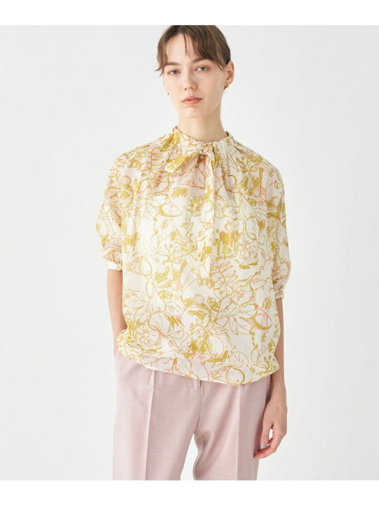 楽天市場】【SALE／30%OFF】ベジタブルリーフプリント ネックギャザー 