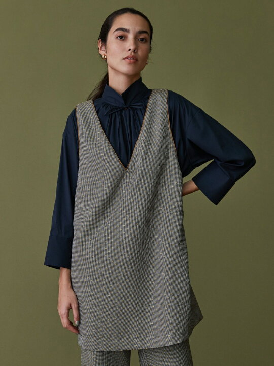 楽天市場】【SALE／40%OFF】ドットシェファードチェック Vネック  