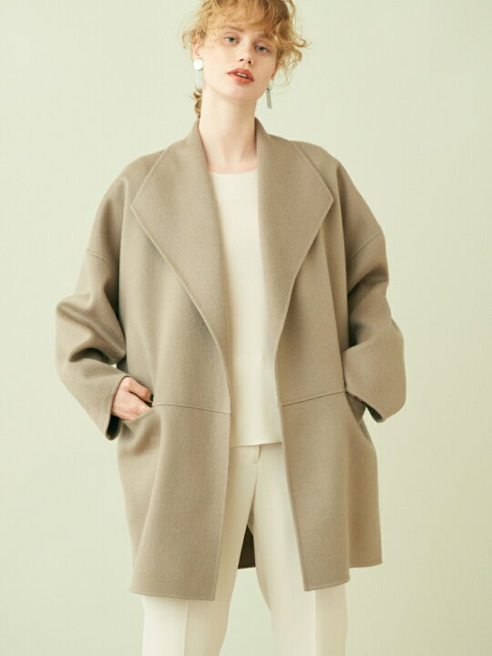楽天市場】【SALE／40%OFF】ウールカシミヤシルク オープンカラー 