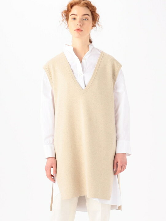 楽天市場】【SALE／30%OFF】コットンシルク Vネックベスト GALERIE VIE  