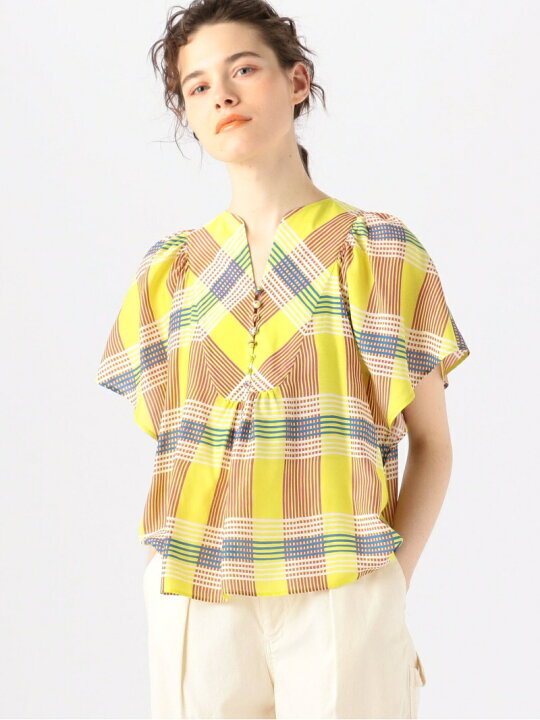 楽天市場】【SALE／50%OFF】プリントレーヨン バタフライスリーブ 