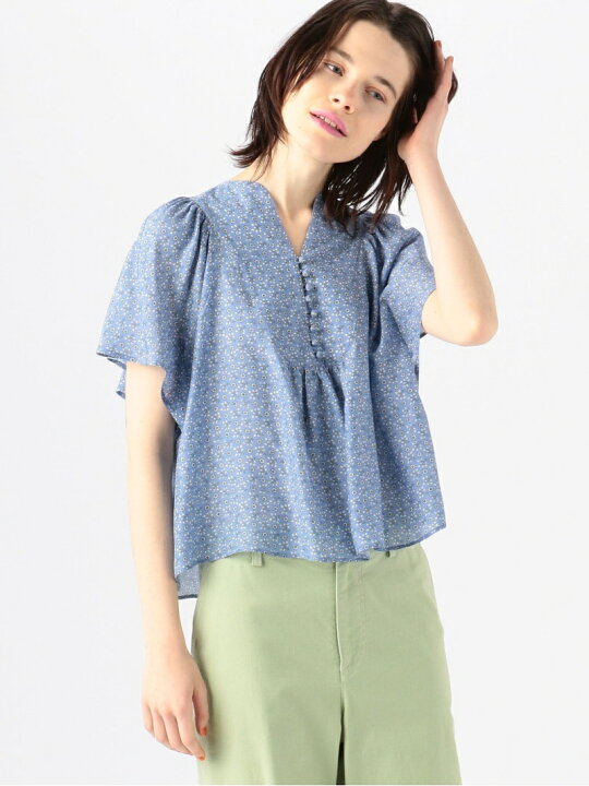 楽天市場】【SALE／50%OFF】プリントレーヨン バタフライスリーブ 