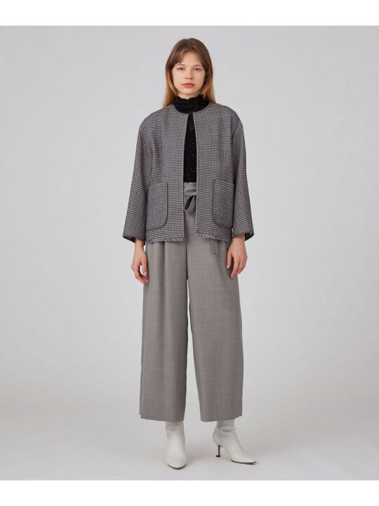 楽天市場】【SALE／40%OFF】ワッフルツイード ノーカラージャケット 