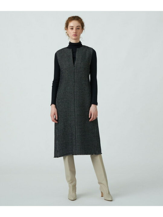 楽天市場】【SALE／40%OFF】ワッフルツイード キーネックワンピース  