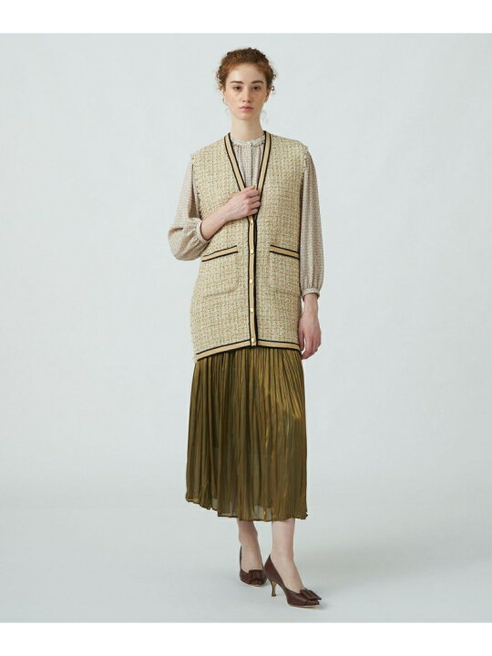 楽天市場】【SALE／40%OFF】ニットコンビツイード Vネックジレ Ballsey 