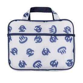 スパポーチ ヨコズナ 温泉入浴 ホワイト 約24×18cm ミニポーチ付 バスポーチ 銭湯ポーチ バスグッズ