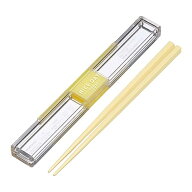 岩崎工業 とっても強いケース 箸箱セット 箸 18cm イエロー H-590 YL 携帯 食洗機対応 抗菌 防汚 男性 男…