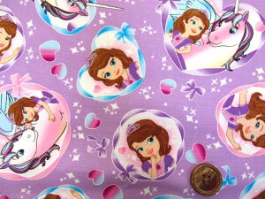 2019年 ディズニー ちいさなプリンセス ソフィア柄 オックス生地