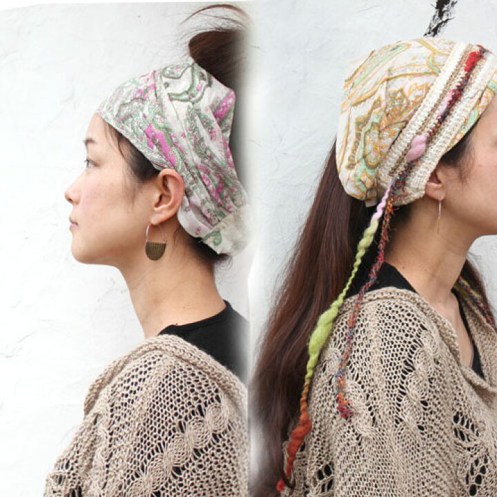 楽天市場 ペーズリー模様のヘアバンドアジアン エスニック ファッション小物アジアンファッション ヒッピー フォークロア Tompa トンパ 楽天市場支店