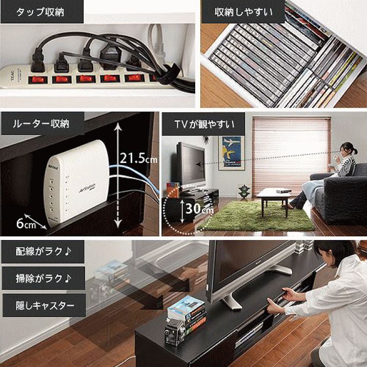 楽天市場】背面収納TVボード ROBIN ロビン 幅120cm 前板鏡面