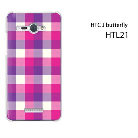 ゆうパケ送料無料【au HTC J butterfly HTL21用ケース】【htl21ケース】[ケース/カバー/CASE/ケ−ス][アクセサリー/スマホケース/スマートフォン用カバー]【チェック1（ピンク）/htl21-M846】