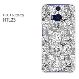 ゆうパケ送料無料【au HTC J butterfly HTL23ケース】[htl23 ケース][ケース/カバー/CASE/ケ−ス][アクセサリー/スマホケース/スマートフォン用カバー]【レース柄 ブラック/htl23-M739】