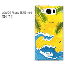 ゆうパケ送料無料【au AQUOS Phone SERIE SHL24 (アクオス)ケース】[shl24 ケース][ケース/カバー/CASE/ケ−ス][アクセサリー/スマホケース/スマートフォン用カバー][夏・シンプル・海(ブルー・黄)/shl24-pc-new0792]