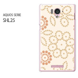 ゆうパケ送料無料【au AQUOS SERIE SHL25ケース】[shl25 ケース][ケース/カバー/CASE/ケ−ス][アクセサリー/スマホケース/スマートフォン用カバー][花(ベージュ)/shl25-pc-new0055]