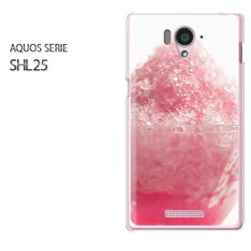 ゆうパケ送料無料【au AQUOS SERIE SHL25ケース】[shl25 ケース][ケース/カバー/CASE/ケ−ス][アクセサリー/スマホケース/スマートフォン用カバー][シンプル・かき氷(赤)/shl25-pc-new1523]