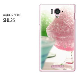 ゆうパケ送料無料【au AQUOS SERIE SHL25ケース】[shl25 ケース][ケース/カバー/CASE/ケ−ス][アクセサリー/スマホケース/スマートフォン用カバー][シンプル・かき氷(ピンク)/shl25-pc-new1524]