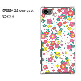 即納&送料無料！【docomo Xperia Z5 Compact SO-02Hケース】so02h ケース カバー CASE PC ハードケース ハードカバーアクセサリー スマホケース スマートフォン用カバー 人気 おしゃれ[花(白)/so02h-pc-new1885]