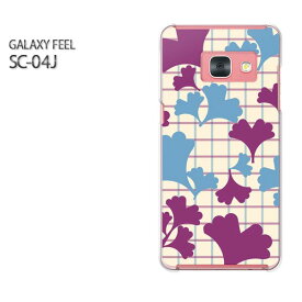 ゆうパケ送料無料 docomo Galaxy FeelSC-04J ギャラクシー フィール GALAXY FEEL サムスン GALAXY Feelアクセサリー スマホケース カバー ハード ポリカーボネート [花・チェック（ベージュ）/sc04j-pc-ne318]