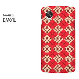 ゆうパケ送料無料【EMOBILE NEXUS 5 EM01L (ネクサス)ケース】[em01l ケース][ケース/カバー/CASE/ケ−ス][アクセサリー/スマホケース/スマートフォン用カバー][チェック・アーガイル(赤)/em01l-pc-new0898]