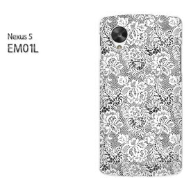 ゆうパケ送料無料【EMOBILE NEXUS 5 EM01L (ネクサス)ケース】[em01l ケース][ケース/カバー/CASE/ケ−ス][アクセサリー/スマホケース/スマートフォン用カバー][レース(黒)/em01l-pc-new1898]