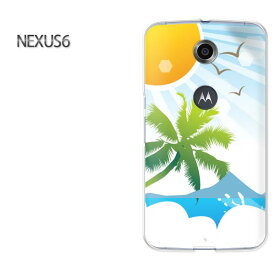 ゆうパケ送料無料【Y!mobile NEXUS 6ケース】[nexus6 ケース][ケース/カバー/CASE/ケ−ス][アクセサリー/スマホケース/スマートフォン用カバー][夏・シンプル・海・ヤシの木(ブルー)/nexus6-pc-new0778]