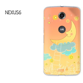 ゆうパケ送料無料【Y!mobile NEXUS 6ケース】[nexus6 ケース][ケース/カバー/CASE/ケ−ス][アクセサリー/スマホケース/スマートフォン用カバー][星・月(オレンジ)/nexus6-pc-new1309]