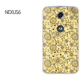 ゆうパケ送料無料【Y!mobile NEXUS 6ケース】[nexus6 ケース][ケース/カバー/CASE/ケ−ス][アクセサリー/スマホケース/スマートフォン用カバー][花・レトロ(黄)/nexus6-pc-new1656]