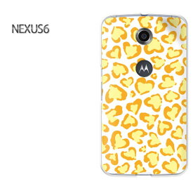 ゆうパケ送料無料【Y!mobile NEXUS 6ケース】[nexus6 ケース][ケース/カバー/CASE/ケ−ス][アクセサリー/スマホケース/スマートフォン用カバー][動物・ハート豹柄(黄)/nexus6-pc-new1880]