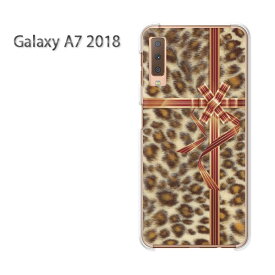 ゆうパケ送料無料 Galaxy A7 2018 ギャラクシーgalaxy a7 2018 ケース カバークリア 透明 ハードケース ハードカバーアクセサリー スマホケース スマートフォン用カバー [豹柄・リボン（ブラウン）/galaxya72018-pc-ne423]