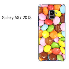 ゆうパケ送料無料 Galaxy A8+ 2018 ケースギャラクシー a8 plus プラス GALAXYクリア 透明 ハードケース ハードカバーアクセサリー スマホケース スマートフォン用カバー [スイーツ・マーブルチョコ（ブラウン）/galaxya8plus-pc-ne186]