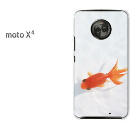 ゆうパケ送料無料 MOTOROLA moto X4MOTO moto x4クリア 透明 ハードケース ハードカバーアクセサリー スマホケース スマートフォン用カバー[金魚・動物(白)/motox4-pc-new1507]