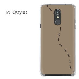 ゆうパケ送料無料 LG Q Stylus qstylus楽天モバイル Yモバイル simフリー ケース カバークリア 透明 ハードケース ハードカバーアクセサリー スマホケース スマートフォン用カバー [蟻・シンプル（ベージュ）/qstylus-pc-ne352]