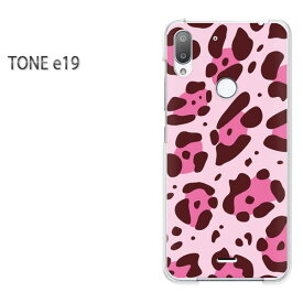 ゆうパケ送料無料 TONE e19 トーンモバイルtone e19 TONE E19アクセサリー スマホケース カバー ハード ポリカーボネート[豹・動物(ピンク)/tonee19-pc-new1823]