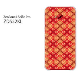 ゆうパケ送料無料 Zenfone4 Selfie PRO ZD552KLzd552kl ゼンフォン セルフィー プロ zenfone4クリア 透明 ハードケース ハードカバーアクセサリー スマホケース スマートフォン用カバー[チェック・アーガイル(赤)/zd552kl-pc-new0900]