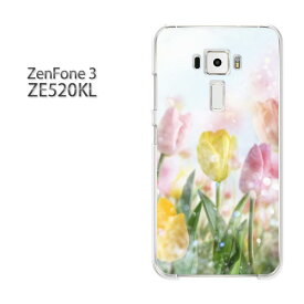ゆうパケ送料無料 Zenfone3 ZE520KLze520kl ゼンフォン zenfone 3 ASUSクリア 透明 ハードケース ハードカバーアクセサリー スマホケース スマートフォン用カバー [花・チューリップ(ピンク)/ze520kl-pc-ne050]
