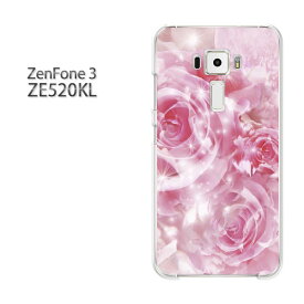 ゆうパケ送料無料 Zenfone3 ZE520KLze520kl ゼンフォン zenfone 3 ASUSクリア 透明 ハードケース ハードカバーアクセサリー スマホケース スマートフォン用カバー [花・バラ(ピンク)/ze520kl-pc-ne060]