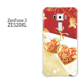 ゆうパケ送料無料 Zenfone3 ZE520KLze520kl ゼンフォン zenfone 3 ASUSクリア 透明 ハードケース ハードカバーアクセサリー スマホケース スマートフォン用カバー[ハート(赤)/ze520kl-pc-new0615]