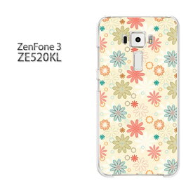 ゆうパケ送料無料 Zenfone3 ZE520KLze520kl ゼンフォン zenfone 3 ASUSクリア 透明 ハードケース ハードカバーアクセサリー スマホケース スマートフォン用カバー[シンプル・花(ベージュ)/ze520kl-pc-new1139]
